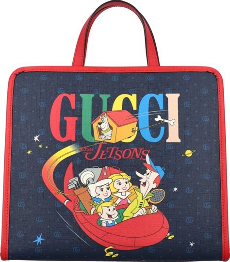 GUCCI KIDS X The Jetsons printed leather tote bag .